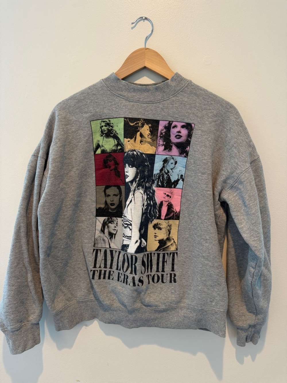 Taylor Swift Gray Tour Crewneck with Branded Label